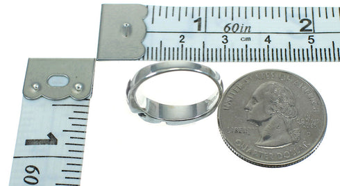 Southwest Genuine Sterling Silver Multicolor Inlay Ring Size 6-3/4 QX70722